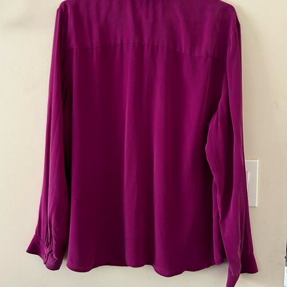 Coldwater Creek-{Size 1X(18)}-Purple Silk Blouse - Picture 4 of 4